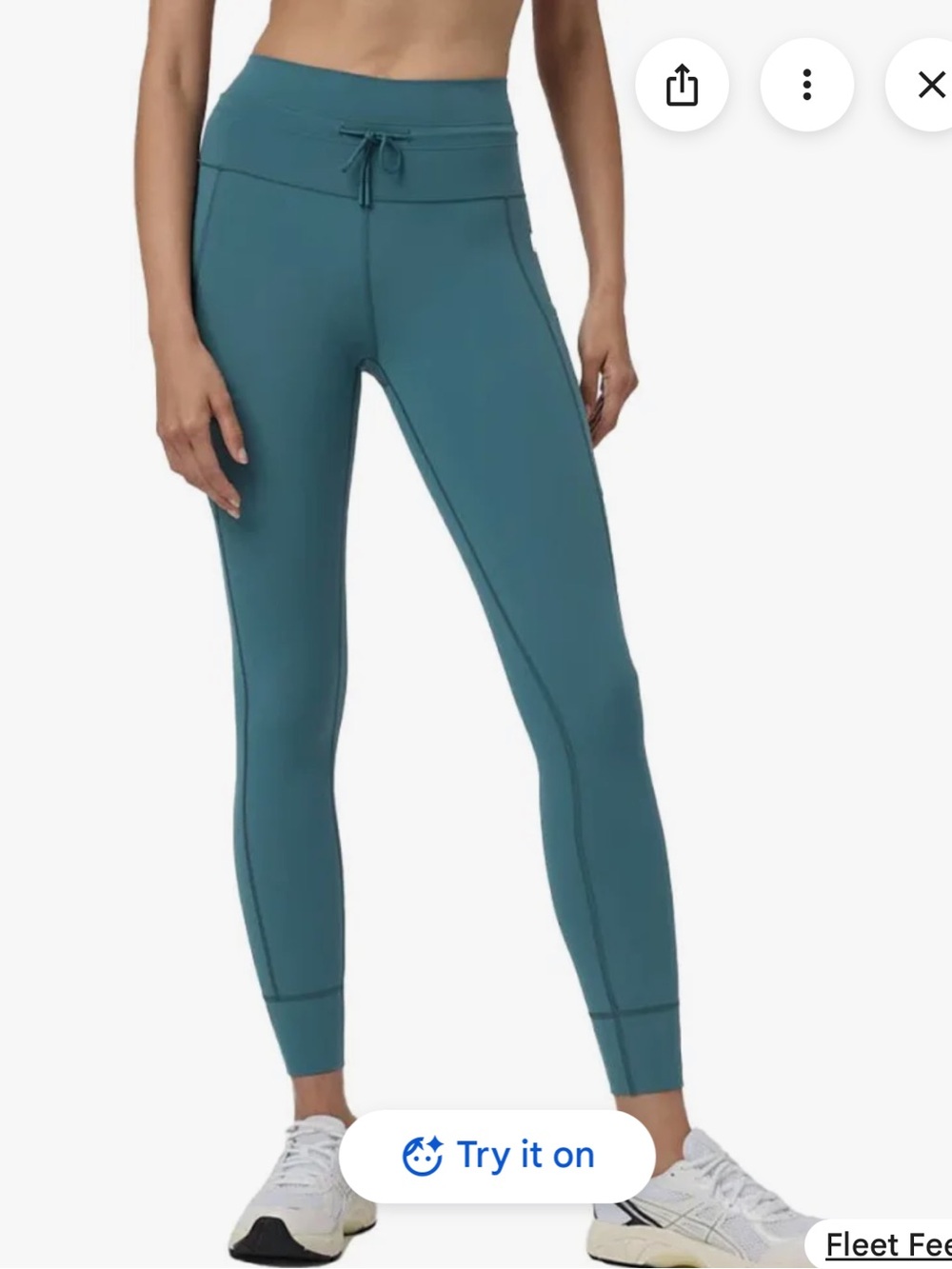 Vuori daily legging — Teal green